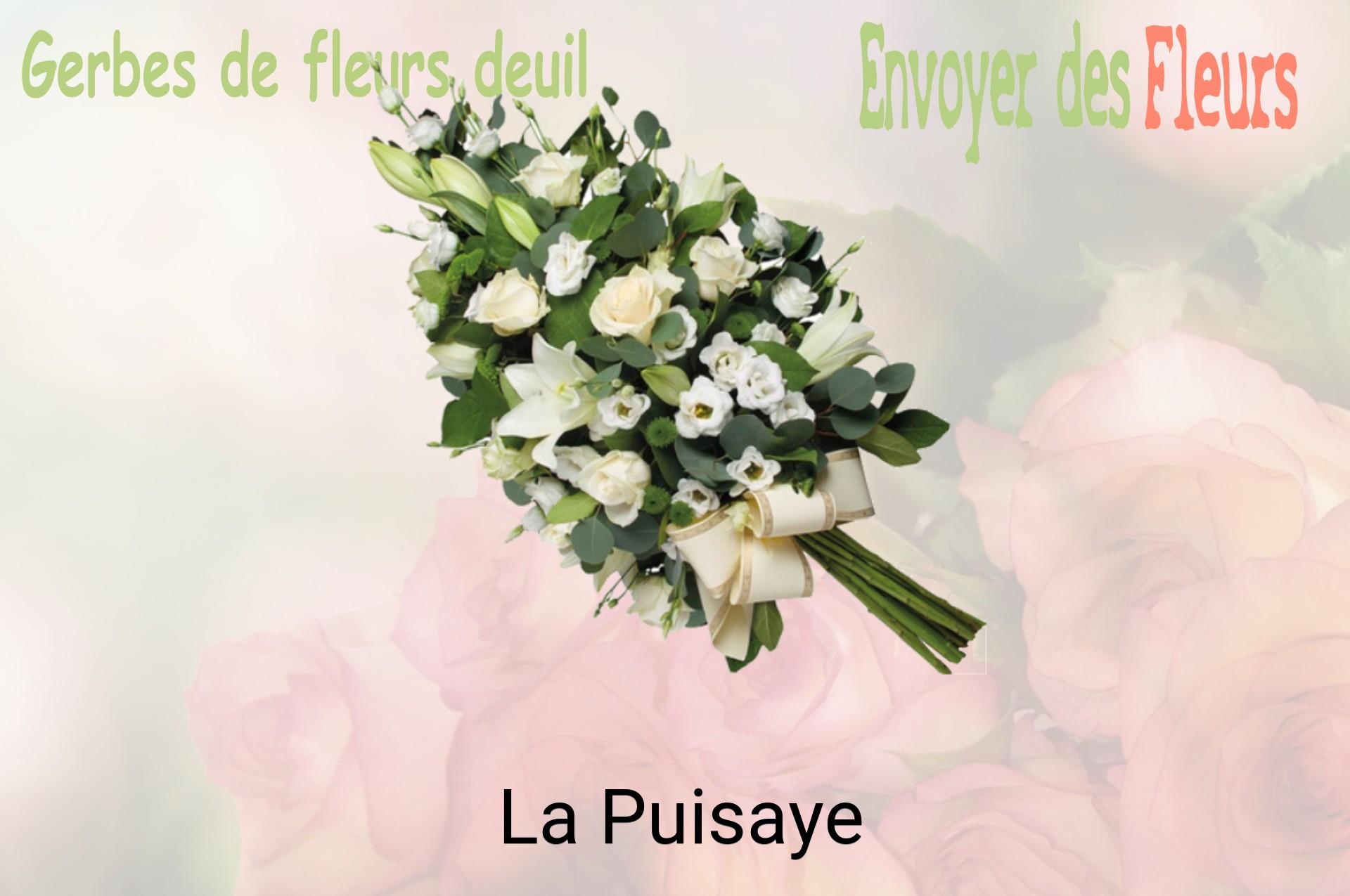 Gerbe de fleurs de deuil livrée à La Puisaye